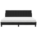 seng med madras Hanko 180x200 cm stof sort