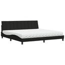 seng med madras Hanko 200x200 cm stof sort