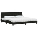 seng med madras Hanko 200x200 cm stof sort