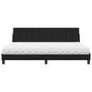 seng med madras Hanko 200x200 cm stof sort