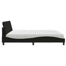 seng med madras Hanko 200x200 cm stof sort