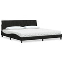 seng med madras Hanko 200x200 cm stof sort