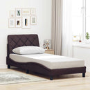 Sengeramme uden madras Mørkebrun 80x200 cm Stof