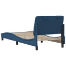 sengeramme uden madras 90x190 cm stof blå