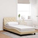 sengeramme uden madras 90x200 cm stof cremefarvet
