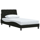 Sengeramme uden madras Sort 100x200 cm Stof