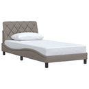 Sengeramme uden madras Taupe 100x200 cm Stof