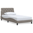 Sengeramme uden madras Taupe 100x200 cm Stof