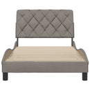 Sengeramme uden madras Taupe 100x200 cm Stof
