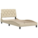 Sengeramme uden madras Creme 100x200 cm Stof