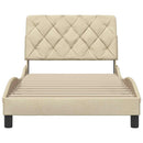 Sengeramme uden madras Creme 100x200 cm Stof