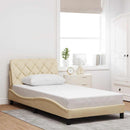 Sengeramme uden madras Creme 100x200 cm Stof