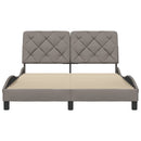 Sengeramme uden madras Taupe 120x200 cm Stof