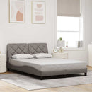 Sengeramme uden madras Taupe 120x200 cm Stof