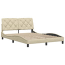 Sengeramme uden madras Creme 120x200 cm Stof