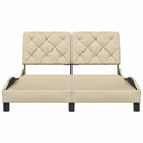 Sengeramme uden madras Creme 120x200 cm Stof