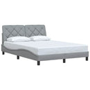 sengeramme uden madras 140x190 cm stof lysegrå