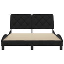sengeramme uden madras 140x190 cm stof sort
