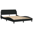 sengeramme uden madras 140x190 cm stof sort