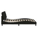 sengeramme uden madras 140x190 cm stof sort