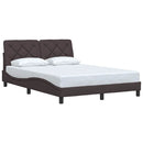 sengeramme uden madras 140x190 cm stof mørkebrun