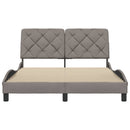 sengeramme uden madras 140x190 cm stof gråbrun