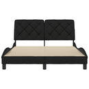 sengeramme uden madras 140x200 cm stof sort