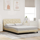 sengeramme uden madras 140x200 cm stof cremefarvet