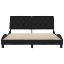 sengeramme uden madras 160x200 cm stof sort