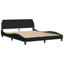 sengeramme uden madras 160x200 cm stof sort