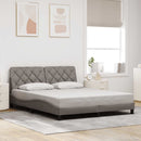 sengeramme uden madras 160x200 cm stof gråbrun