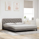 sengeramme uden madras 180x200 cm stof gråbrun