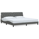sengeramme uden madras 200x200 cm stof mørkegrå
