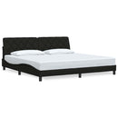sengeramme uden madras 200x200 cm stof sort