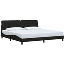 sengeramme uden madras 200x200 cm stof sort