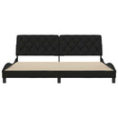 sengeramme uden madras 200x200 cm stof sort