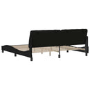 sengeramme uden madras 200x200 cm stof sort