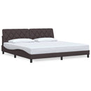 sengeramme uden madras 200x200 cm stof mørkebrun