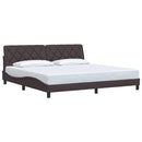 sengeramme uden madras 200x200 cm stof mørkebrun