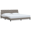sengeramme uden madras 200x200 cm stof gråbrun
