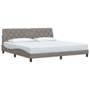 sengeramme uden madras 200x200 cm stof gråbrun