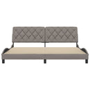 sengeramme uden madras 200x200 cm stof gråbrun