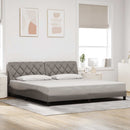 sengeramme uden madras 200x200 cm stof gråbrun