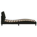 sengeramme med LED uden madras 80x200 cm stof sort