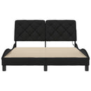 sengeramme med LED uden madras 140x190 cm stof sort
