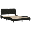 sengeramme med LED uden madras 140x200 cm stof sort