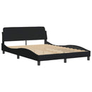 sengeramme med LED uden madras 140x200 cm stof sort