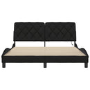 sengeramme med LED uden madras 160x200 cm stof sort
