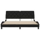 sengeramme med LED uden madras 180x200 cm stof sort