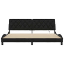 sengeramme med LED uden madras 200x200 cm stof sort